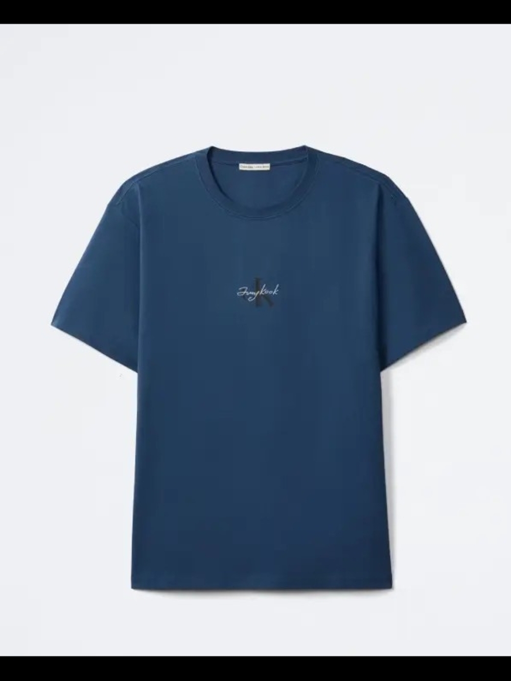 JungkooK CK Calvin KLEIN REBEL monogram BLUE T shirt size Small